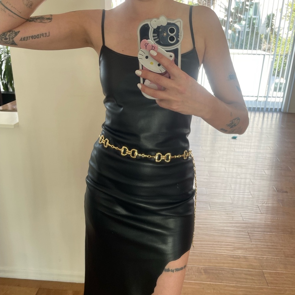Gold chain belt
